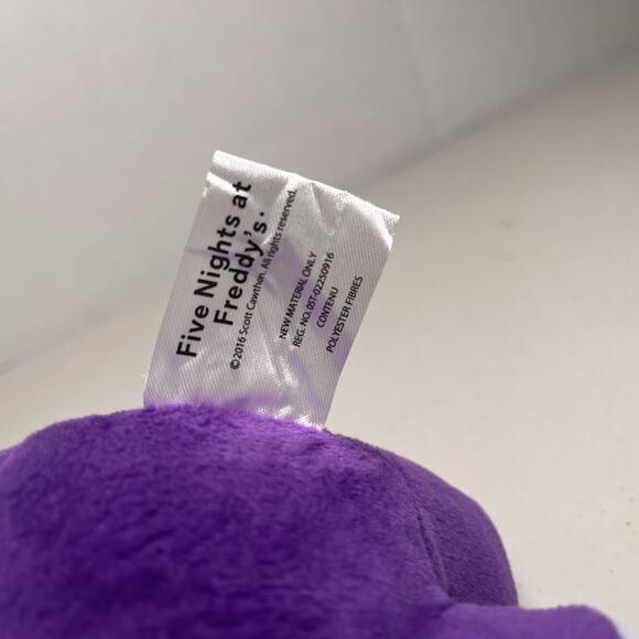 Five Night’s At Freddy’s FNAF Plush Stuffed Toy Purple Bunny 7” Tall 2016 - Picture 5 of 15